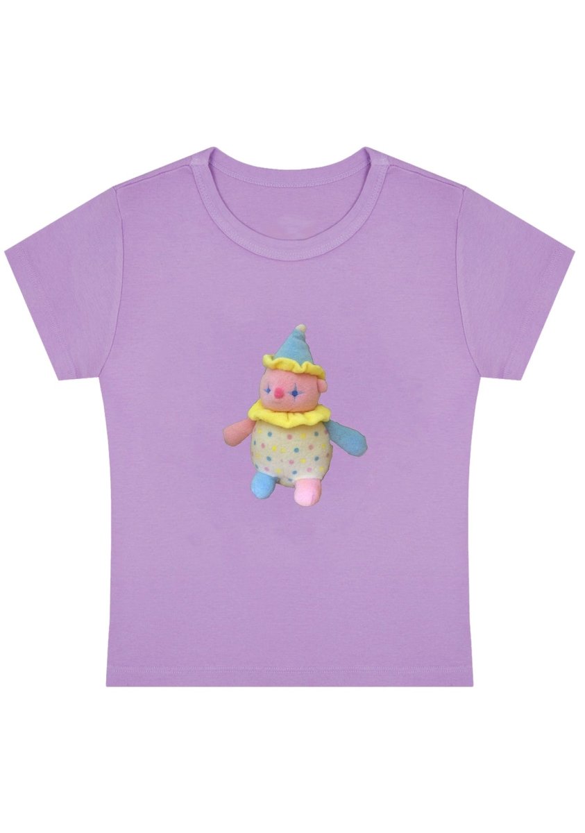 Clowncore Stuffie Y2K Baby Tee - cherrykittenClowncore Stuffie Y2K Baby Tee