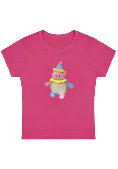 Clowncore Stuffie Y2K Baby Tee - cherrykittenClowncore Stuffie Y2K Baby Tee
