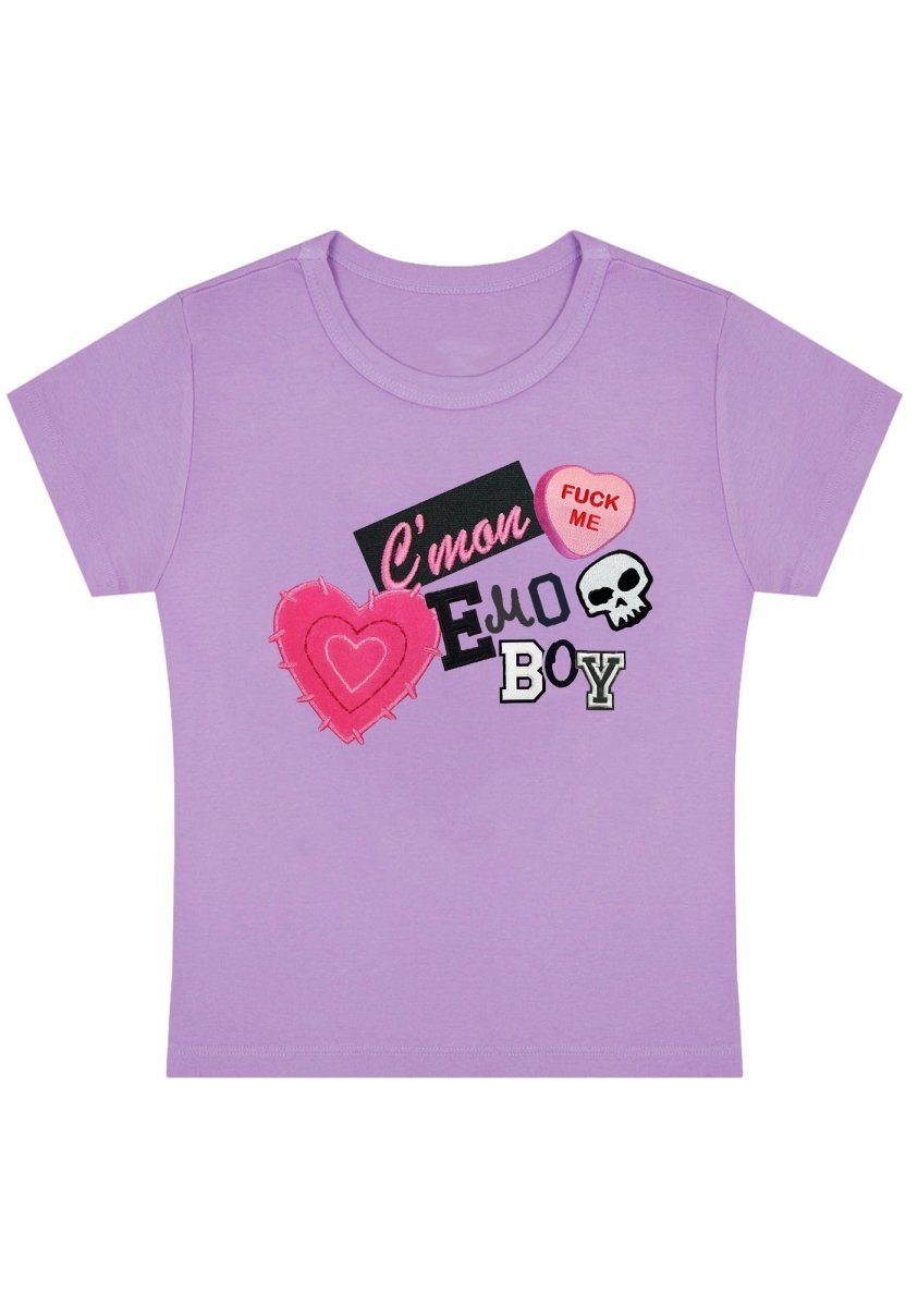 C'mon Emo Boy Y2K Baby Tee - cherrykittenC'mon Emo Boy Y2K Baby Tee
