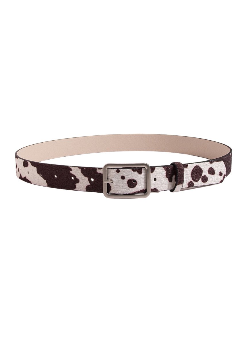 Cow Pattern PU Buckle Belt - cherrykittenCow Pattern PU Buckle Belt