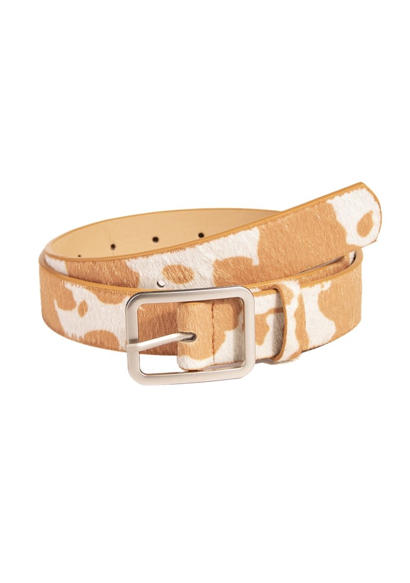 Cow Pattern PU Buckle Belt - cherrykittenCow Pattern PU Buckle Belt