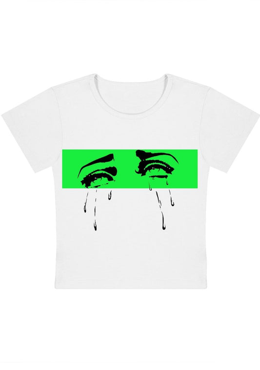 Crying Face Crying Body Y2k Baby Tee - cherrykittenCrying Face Crying Body Y2k Baby Tee