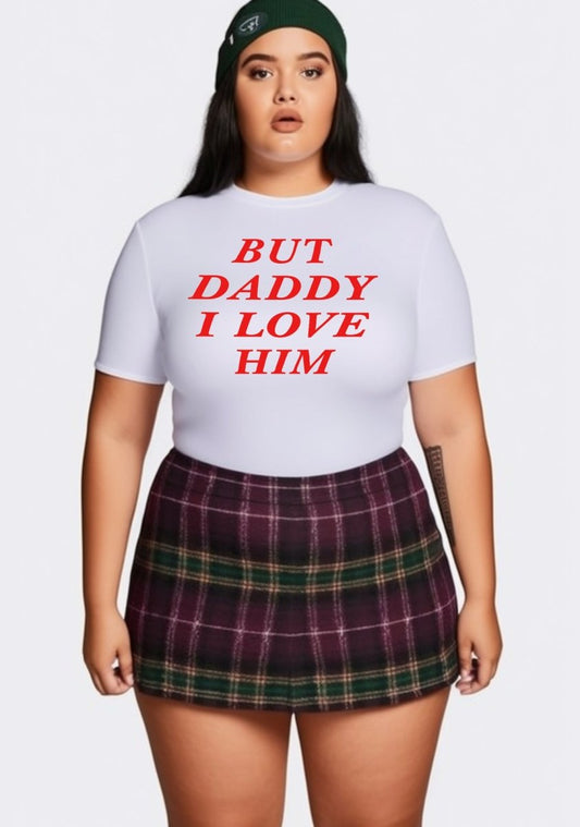 Curvy But Daddy I Love Him Baby Tee - cherrykittenCurvy But Daddy I Love Him Baby Tee