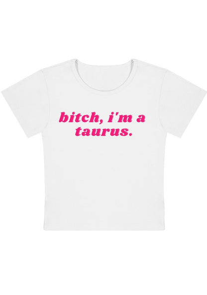 Curvy Bxtch I'm A Custom Zodiac Baby Tee - cherrykittenCurvy Bxtch I'm A Custom Zodiac Baby Tee