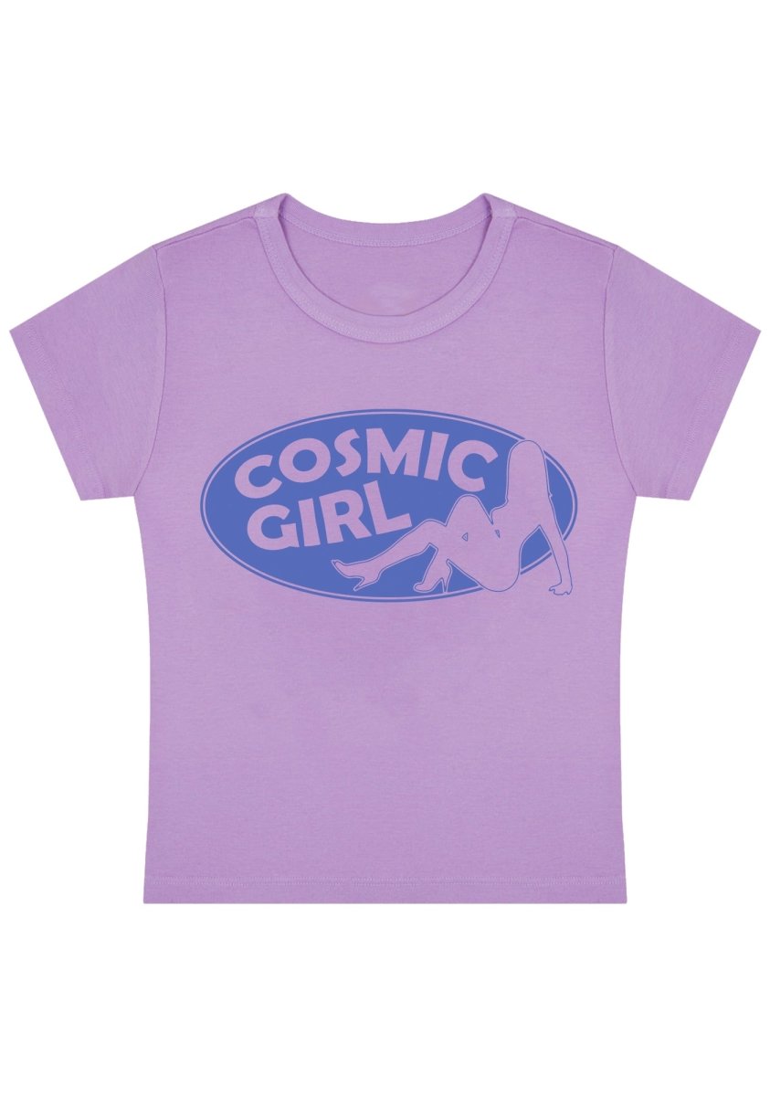 Curvy Cosmic Girl Baby Tee - cherrykittenCurvy Cosmic Girl Baby Tee