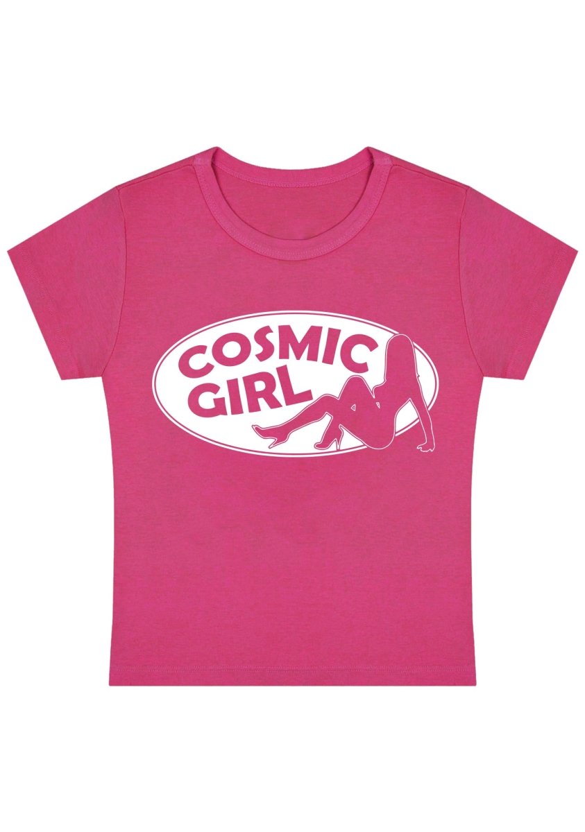 Curvy Cosmic Girl Baby Tee - cherrykittenCurvy Cosmic Girl Baby Tee