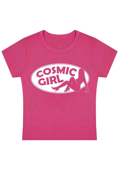 Curvy Cosmic Girl Baby Tee - cherrykittenCurvy Cosmic Girl Baby Tee