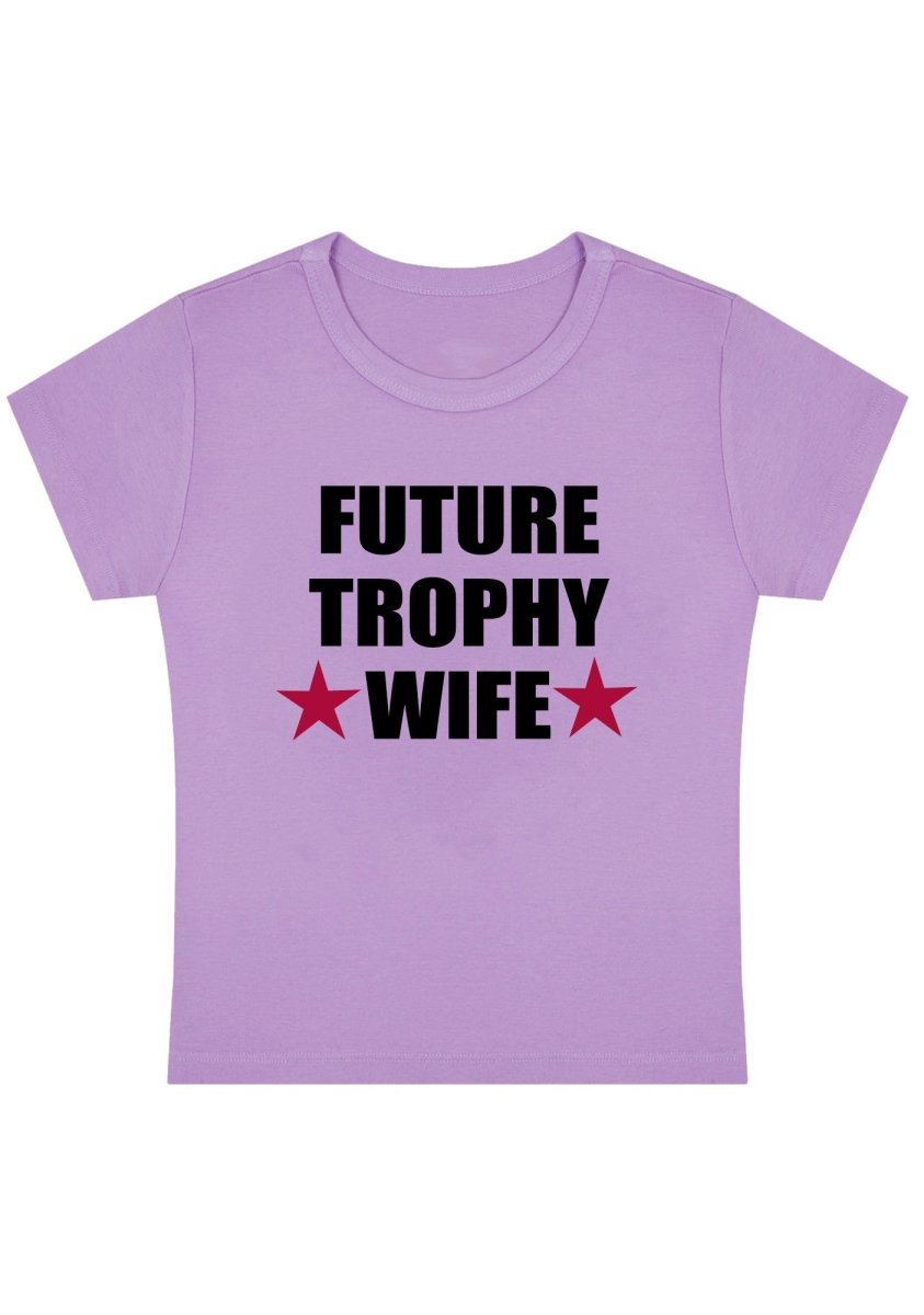 Curvy Future Trophy Wife Baby Tee - cherrykittenCurvy Future Trophy Wife Baby Tee