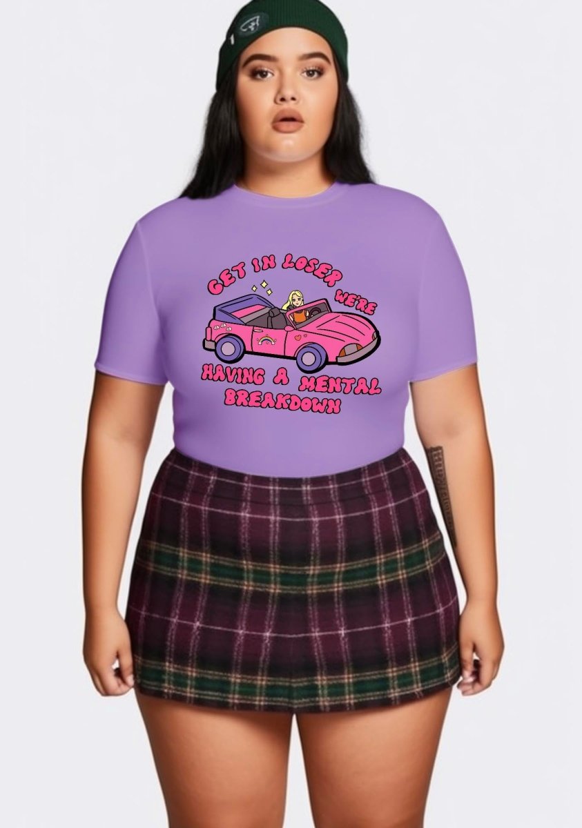 Curvy Get In The Car Baby Tee - cherrykittenCurvy Get In The Car Baby Tee