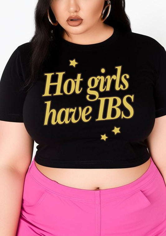 Curvy Hot Girls Have IBS Baby Tee - cherrykittenCurvy Hot Girls Have IBS Baby Tee
