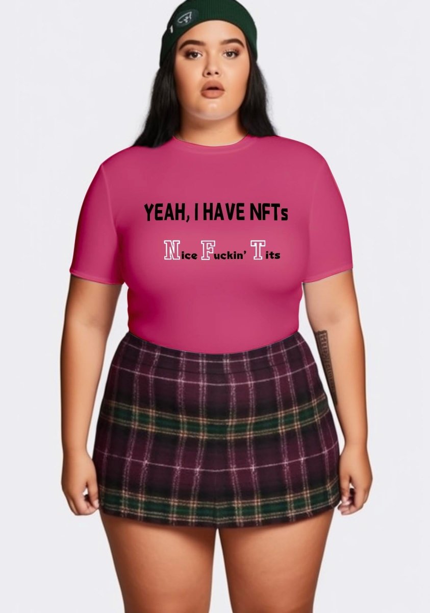 Curvy I Have NFTS Baby Tee - cherrykittenCurvy I Have NFTS Baby Tee