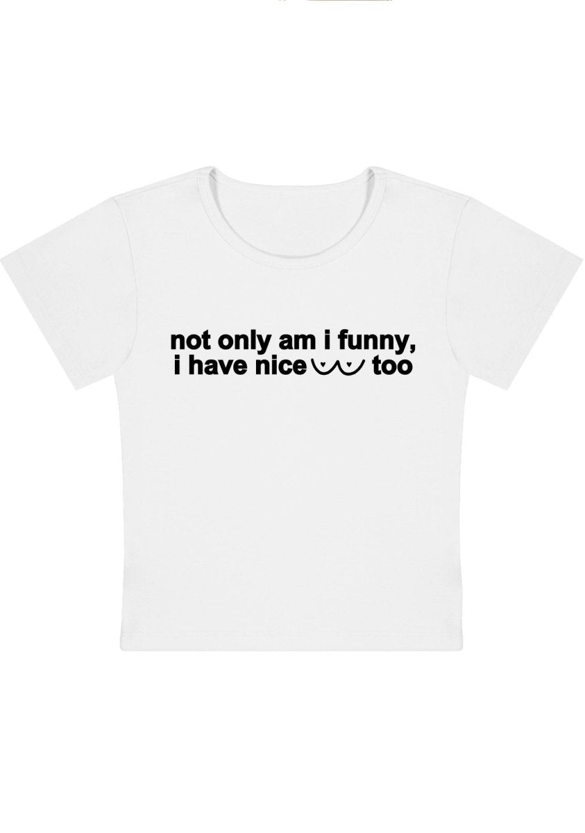 Curvy I Have Nice Dots Too Baby Tee - cherrykittenCurvy I Have Nice Dots Too Baby Tee