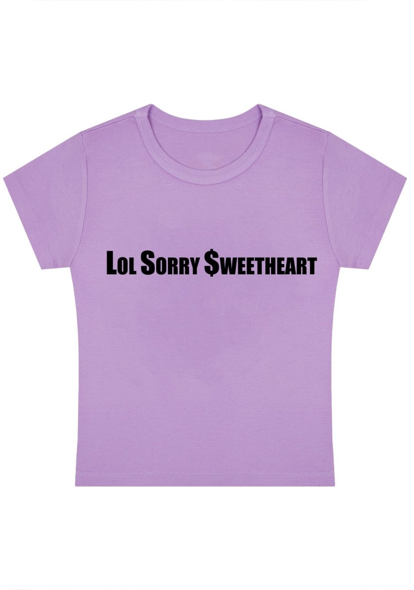 Curvy Lol Sorry Sweetheart Baby Tee - cherrykittenCurvy Lol Sorry Sweetheart Baby Tee