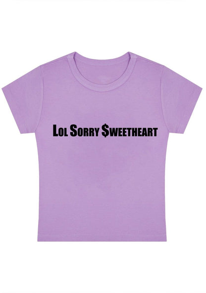 Curvy Lol Sorry Sweetheart Baby Tee - cherrykittenCurvy Lol Sorry Sweetheart Baby Tee