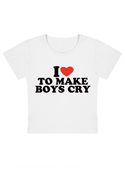 Curvy Love To Make Boys Cry Baby Tee - cherrykittenCurvy Love To Make Boys Cry Baby Tee