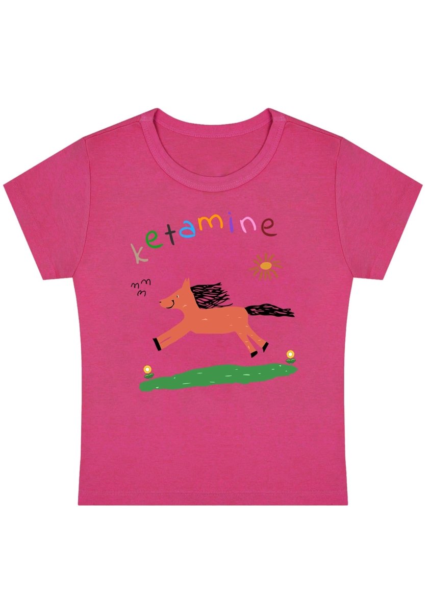 Curvy Orange Pony Baby Tee - cherrykittenCurvy Orange Pony Baby Tee