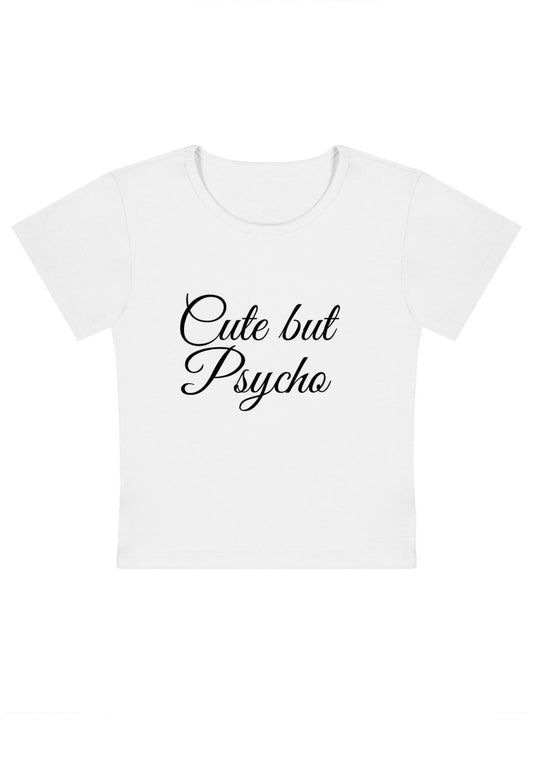 Cute But Psycho Y2k Baby Tee - cherrykittenCute But Psycho Y2k Baby Tee