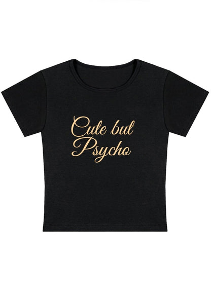 Cute But Psycho Y2k Baby Tee - cherrykittenCute But Psycho Y2k Baby Tee