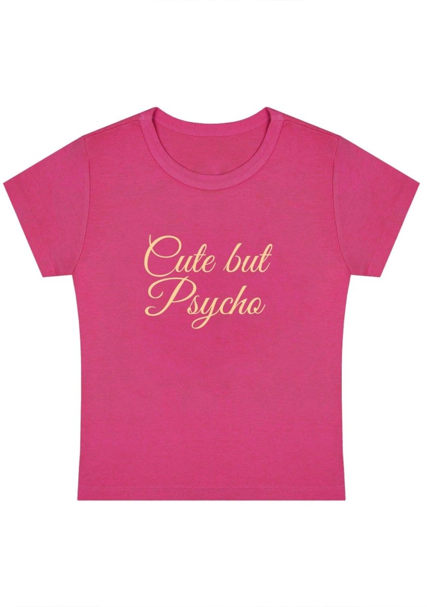 Cute But Psycho Y2k Baby Tee - cherrykittenCute But Psycho Y2k Baby Tee