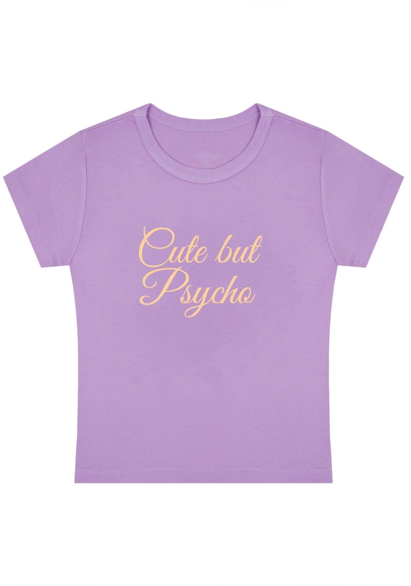 Cute But Psycho Y2k Baby Tee - cherrykittenCute But Psycho Y2k Baby Tee