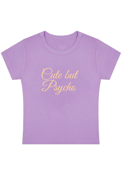Cute But Psycho Y2k Baby Tee - cherrykittenCute But Psycho Y2k Baby Tee