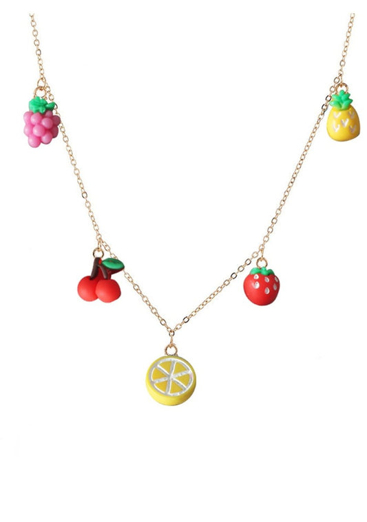 Cute Fruit Golden Necklace - cherrykittenCute Fruit Golden Necklace