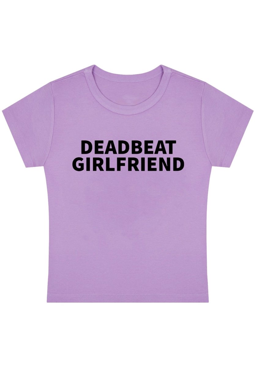 Deadbeat Girlfriend Y2K Baby Tee - cherrykittenDeadbeat Girlfriend Y2K Baby Tee