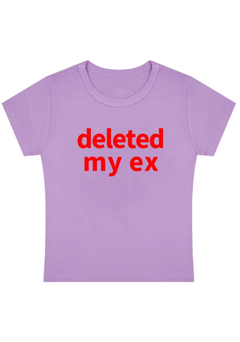 Deleted My EX Y2k Baby Tee - cherrykittenDeleted My EX Y2k Baby Tee