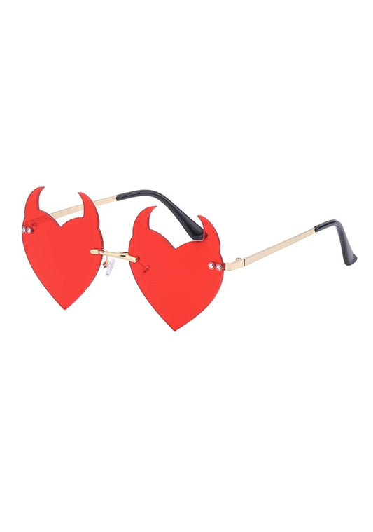 Devil Hearts Funky Sunglasses - cherrykittenDevil Hearts Funky Sunglasses