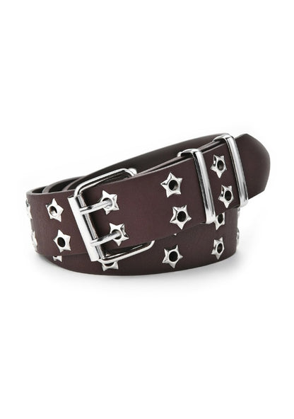 Double Row Stars Punk Buckle Belt - cherrykittenDouble Row Stars Punk Buckle Belt