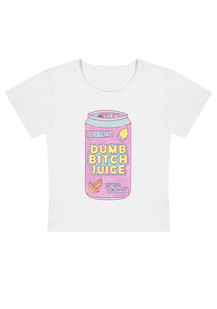 Dumb Bxxch Juice Y2k Baby Tee - cherrykittenDumb Bxxch Juice Y2k Baby Tee