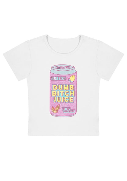 Dumb Bxxch Juice Y2k Baby Tee - cherrykittenDumb Bxxch Juice Y2k Baby Tee