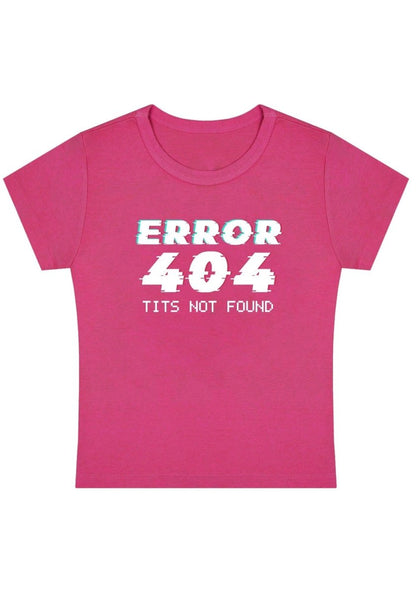 Error 404 It Not Found Y2k Baby Tee-cherrykitten-Baby Tees,Savage,Tits,Tops