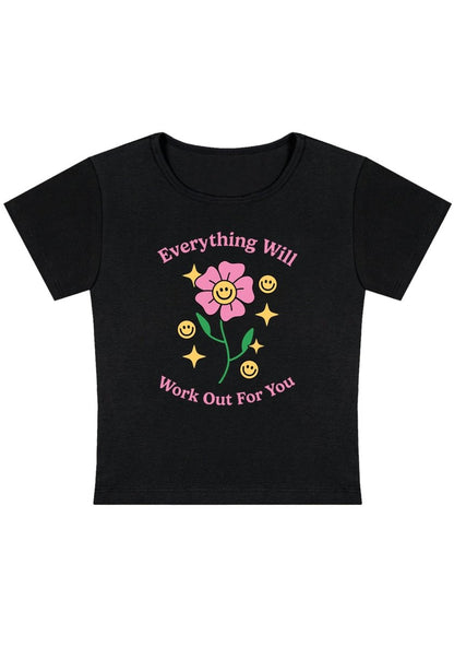 Everything Will Work Out For You Y2K Baby Tee - cherrykittenEverything Will Work Out For You Y2K Baby Tee