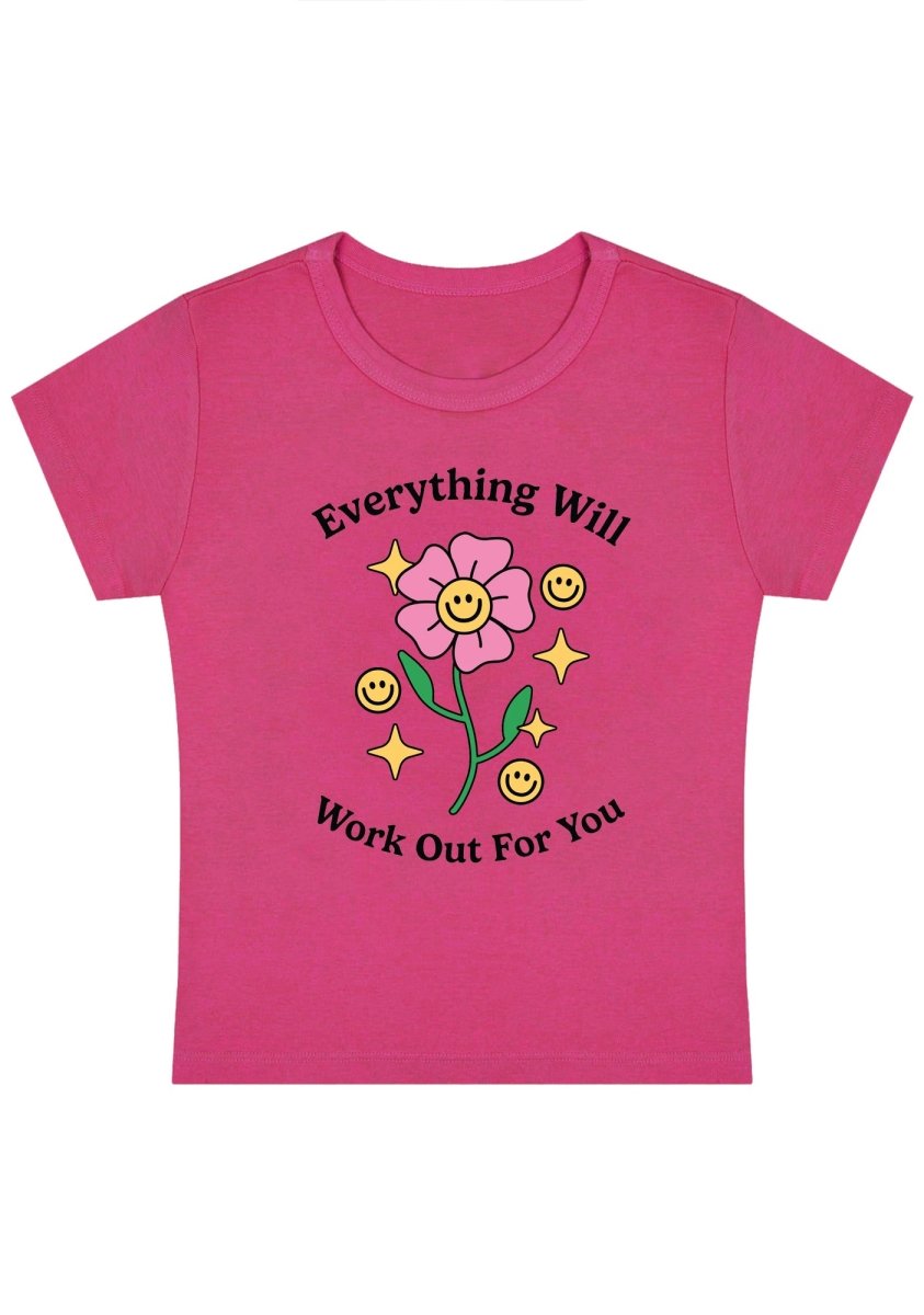 Everything Will Work Out For You Y2K Baby Tee - cherrykittenEverything Will Work Out For You Y2K Baby Tee