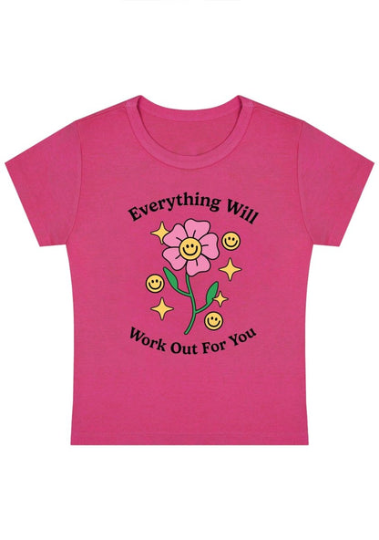 Everything Will Work Out For You Y2K Baby Tee - cherrykittenEverything Will Work Out For You Y2K Baby Tee