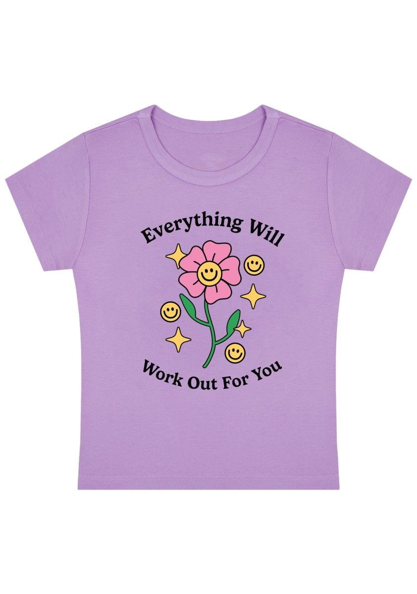 Everything Will Work Out For You Y2K Baby Tee - cherrykittenEverything Will Work Out For You Y2K Baby Tee