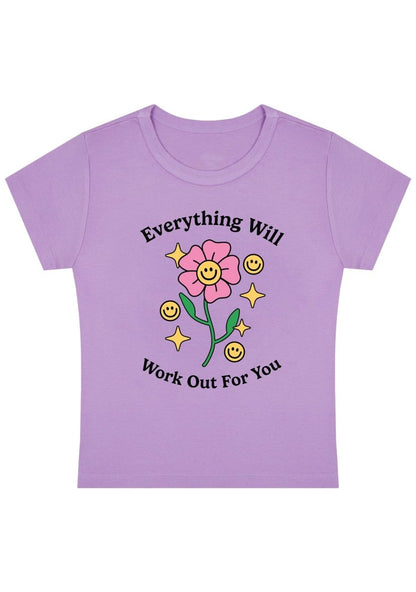 Everything Will Work Out For You Y2K Baby Tee - cherrykittenEverything Will Work Out For You Y2K Baby Tee