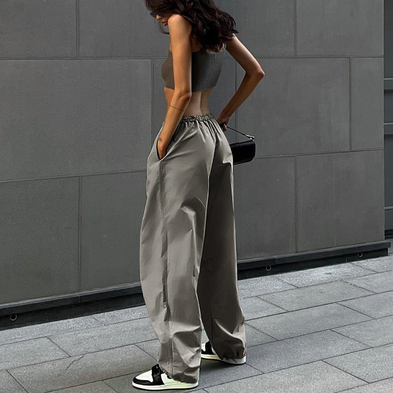 Foot Drawstring Cargo Pants - cherrykittenFoot Drawstring Cargo Pants