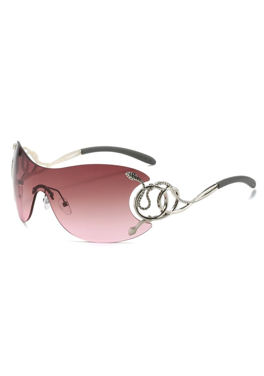 Frameless Silver Snake Sunglasses - cherrykittenFrameless Silver Snake Sunglasses