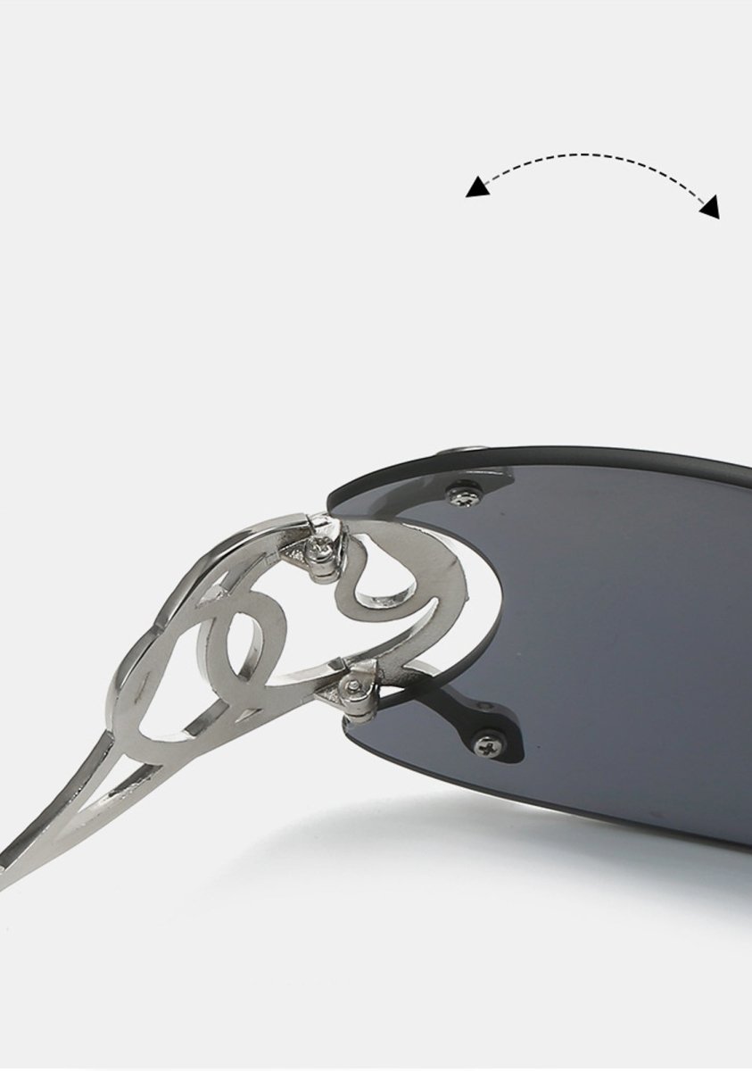 Frameless Silver Snake Sunglasses - cherrykittenFrameless Silver Snake Sunglasses