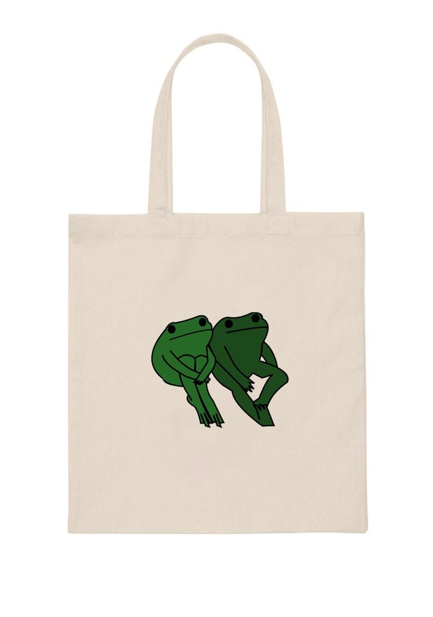 Frog Pepe Canvas Tote Bag - cherrykittenFrog Pepe Canvas Tote Bag