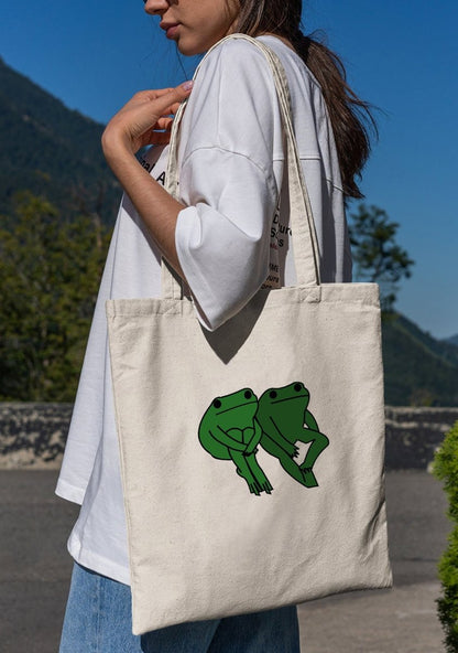 Frog Pepe Canvas Tote Bag - cherrykittenFrog Pepe Canvas Tote Bag