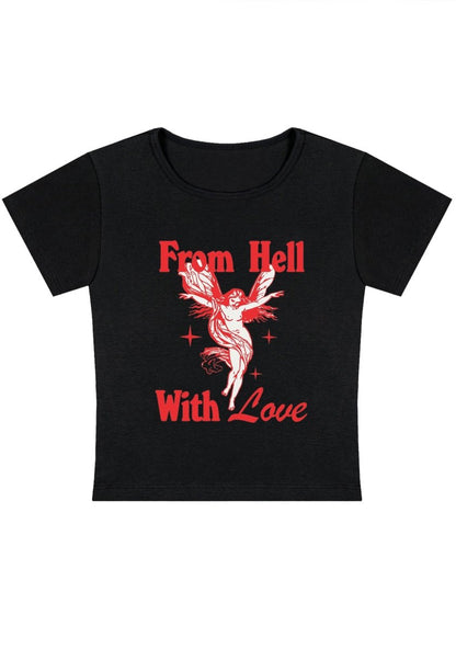 From Hall With Love Y2k Baby Tee - cherrykittenFrom Hall With Love Y2k Baby Tee