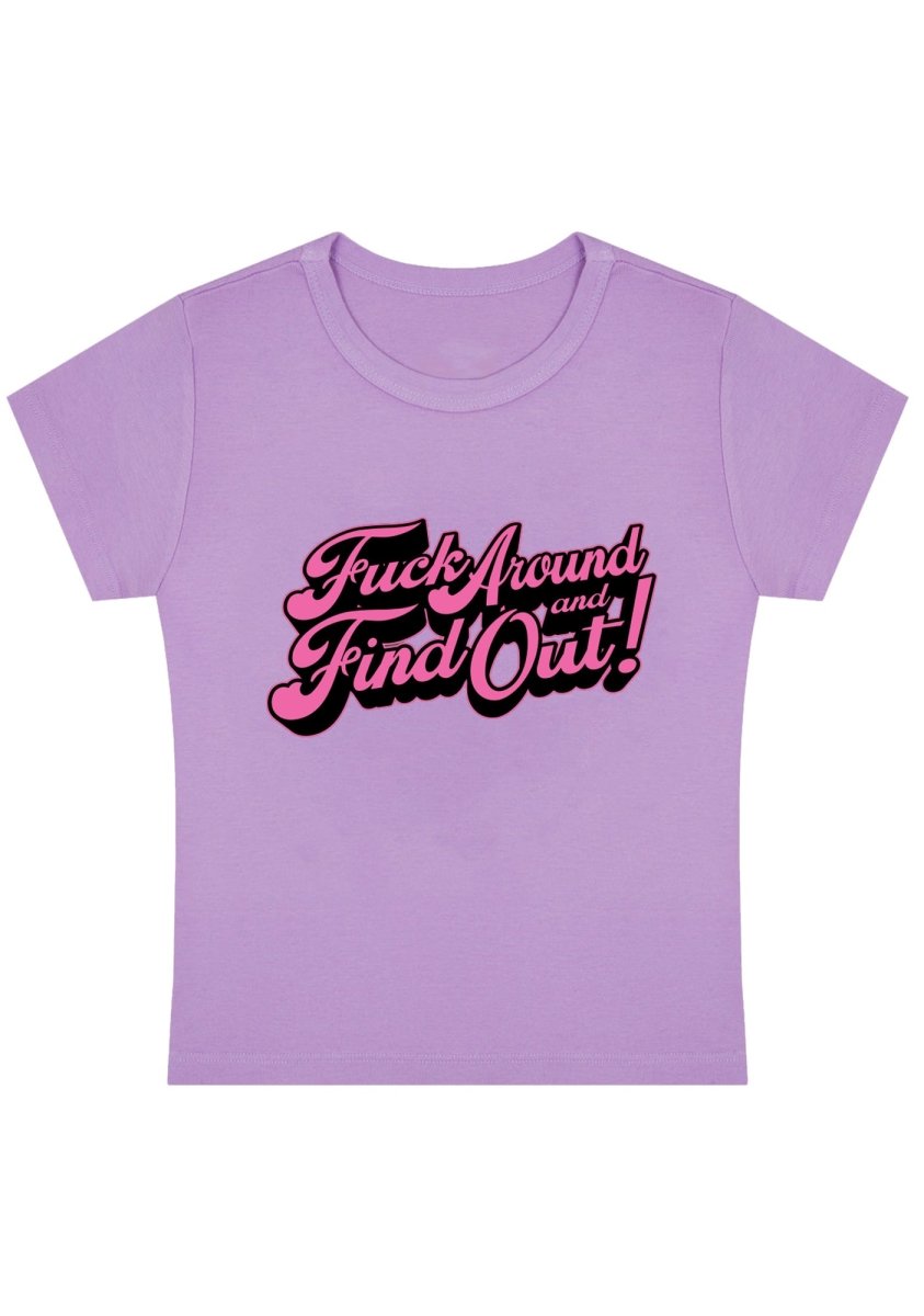 FxxK Around And Find Out Y2K Baby Tee - cherrykittenFxxK Around And Find Out Y2K Baby Tee