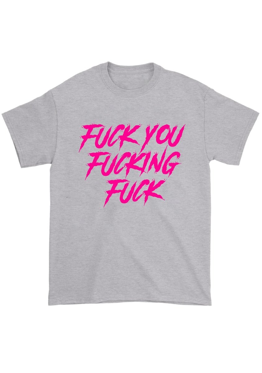 Fxxk U Fxxking Fxxk Chunky Shirt - cherrykittenFxxk U Fxxking Fxxk Chunky Shirt