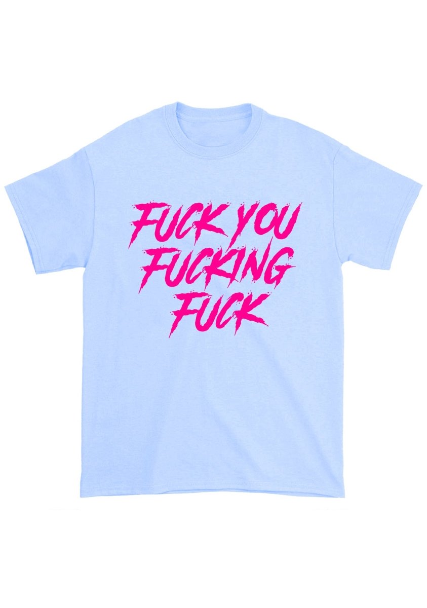 Fxxk U Fxxking Fxxk Chunky Shirt - cherrykittenFxxk U Fxxking Fxxk Chunky Shirt