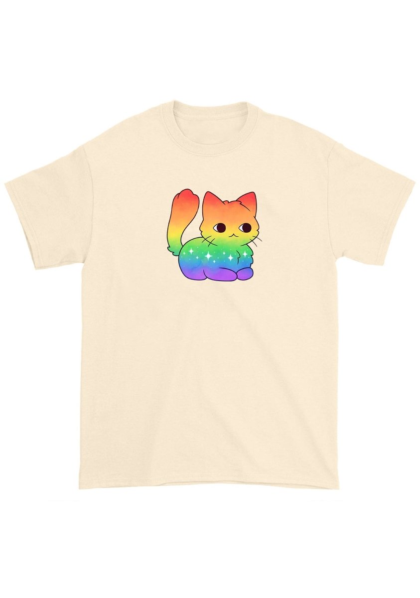 Gay Pride Cat Chunky Shirt - cherrykittenGay Pride Cat Chunky Shirt