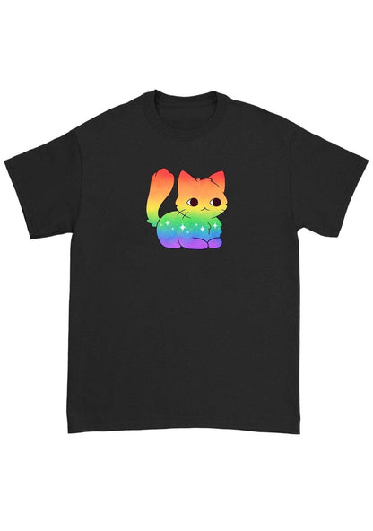 Gay Pride Cat Chunky Shirt - cherrykittenGay Pride Cat Chunky Shirt