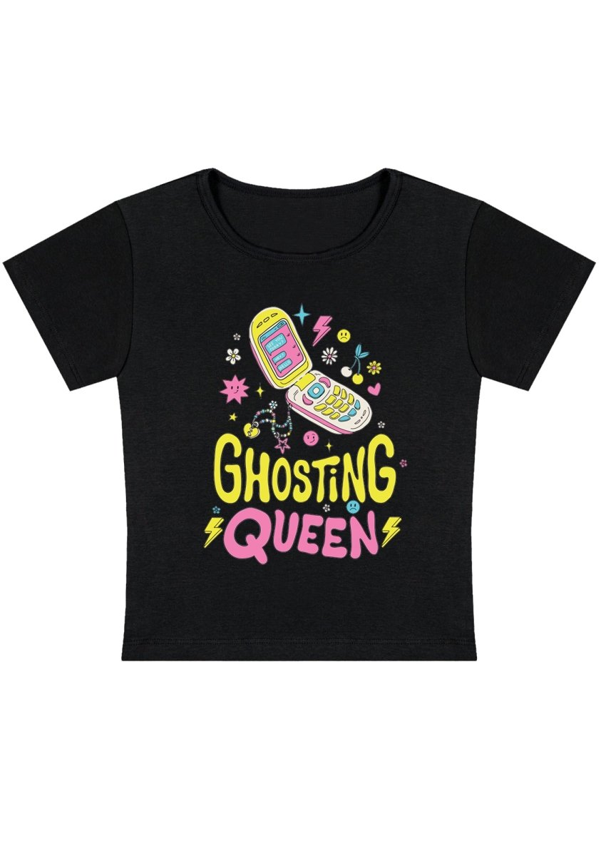 Ghosting Queen Y2K Baby Tee - cherrykittenGhosting Queen Y2K Baby Tee
